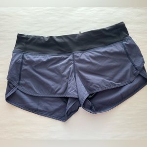 lululemon athletica Black and Blue Athletic Shorts